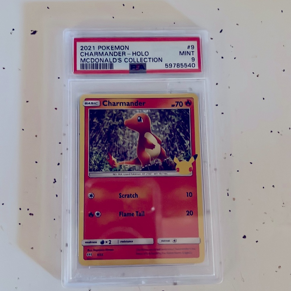2021 PSA POKÉMON #9 CHARMANDER - HOLO MINT PSA #9